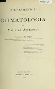 Tapa de Apontamentos para a climatologia do valle do Amazonas