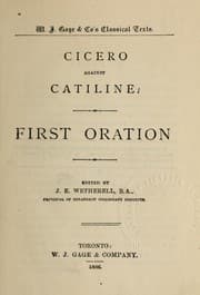 Tapa de Cicero against Catiline, first oration