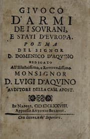 Tapa de Giuoco d'armi de i sovrani, e stati d'Europa