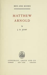 Tapa de Matthew Arnold
