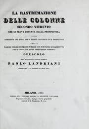 Tapa de La rastremazione delle colonne secondo Vitruvio che si prova desunta dalla prospettiva