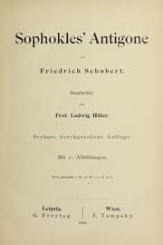Tapa de Sophokles' Antigone