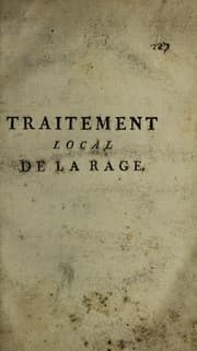 Tapa de Traitement local de la rage, et de la morsure de la vipere