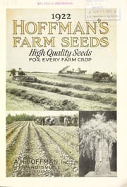Tapa de 1922 Hoffman's farm seeds