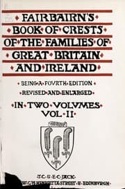 Tapa de Fairbairn's book of crests of the families of Great Britain and Ireland