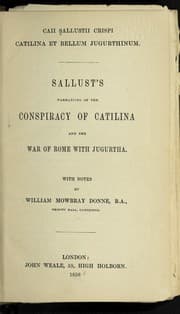 Tapa de Sallust's narratives of the conspiracy of Catalina and the war of Rome with Jugurtha