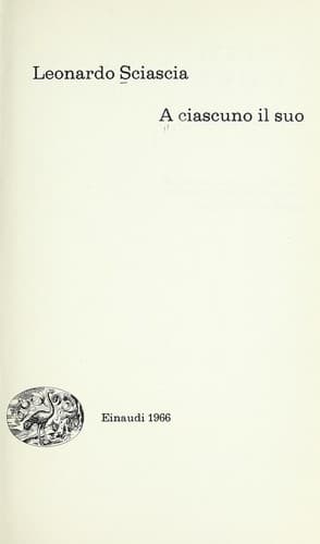 Tapa de A ciascuno il suo.