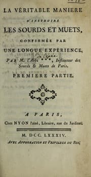 Tapa de La v©♭ritable maniere d'instruire les sourds et muets, confirm©♭e par une longue exp©♭rience