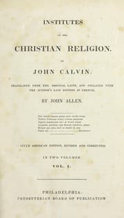 Tapa de Institutes of the Christian religion