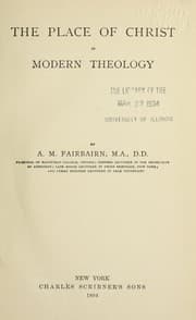 Tapa de The place of Christ in modern theology