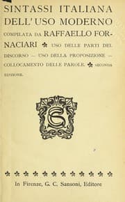 Tapa de Sintassi italiana dell'uso moderno