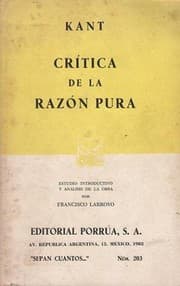 Tapa de Critica de la razon pura