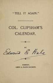 Tapa de Col. Clipsham's calendar
