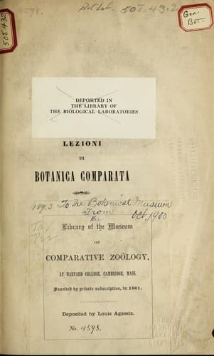 Tapa de Lezioni di botanica comparata