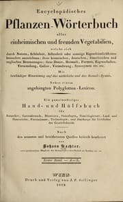 Tapa de Encyclopa disches Pflanzen-Wo rterbuch aller einheimischen und fremden Vegetabilien ...
