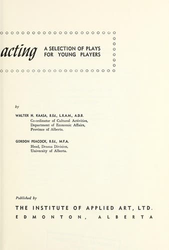 Tapa de Adventures in acting