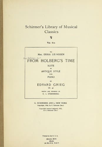 Tapa de From Holberg's time