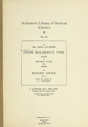 Tapa de From Holberg's time
