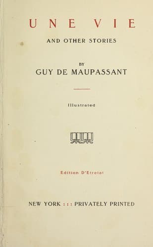 Tapa de UNE VIE