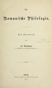 Tapa de ROMANISCHE PHILOLOGIE, EIN GRUNDRISS VON FRITZ NEUMANN ...
