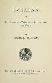 Tapa de Evelina, or, The history of a young lady's entrance in to the world