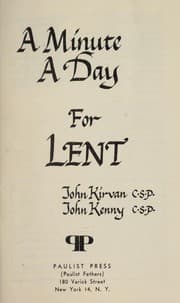 Tapa de A minute a day for Lent