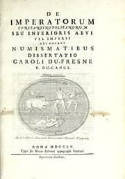 Tapa de De imperatorum constantinopolitanorum seu inferioris aevi vel imperii uti vocant numismatibus