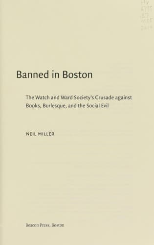 Tapa de Banned in Boston