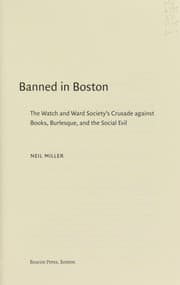 Tapa de Banned in Boston
