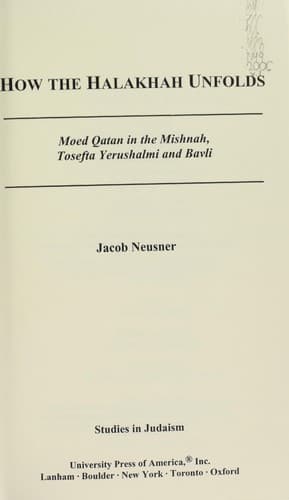 Tapa de How the halakhah unfolds