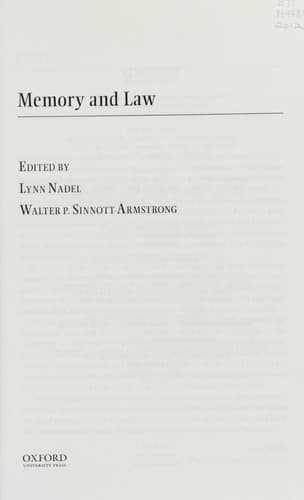 Tapa de Memory and law