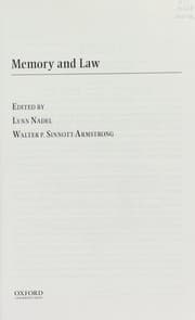Tapa de Memory and law