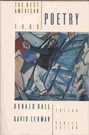 Tapa de The Best American Poetry 1989