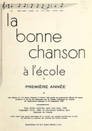 Tapa de La bonne chanson à l'école