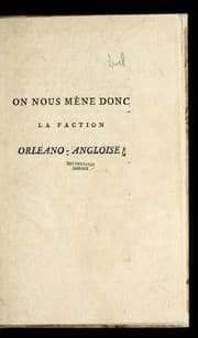 Tapa de On nous me  ne donc la faction orleano-angloise?