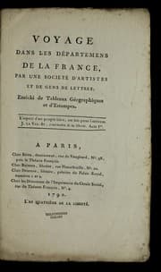 Tapa de Voyage dans les de partemens de la France