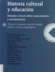 Tapa de Historia cultural y educación