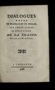 Tapa de Dialogues entre un Franc ʹais et un Anglais sur l'e tat actuel et l'e tat a venir de la France