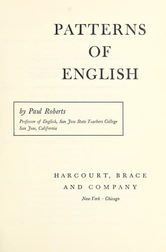 Tapa de Patterns of English