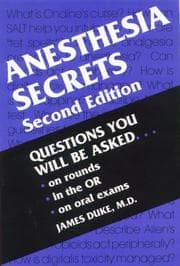 Tapa de Anesthesia Secrets (Secrets (Rittenhouse))