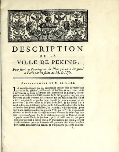 Tapa de Description de la ville de Peking