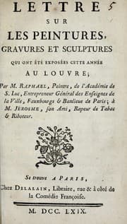 Tapa de Lettre sur les peintures, gravures et sculptures qui ont été exposées cette année au Louvre