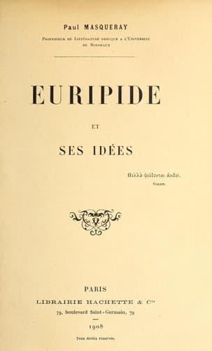 Tapa de Euripide et ses idées