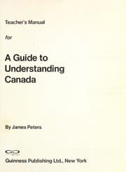 Tapa de A guide to understanding Canada
