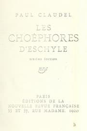Tapa de Les Choéphores d'Eschyle