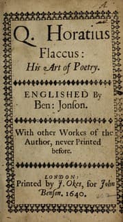 Tapa de Q. Horatius Flaccus his Art of poetry