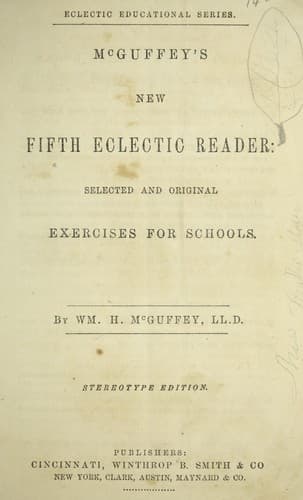 Tapa de McGuffey's new fourth-fifth eclectic reader