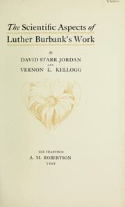 Tapa de The scientific aspects of Luther Burbank's work