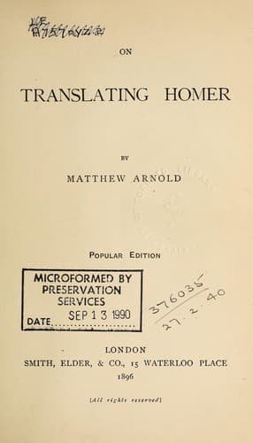 Tapa de On translating Homer