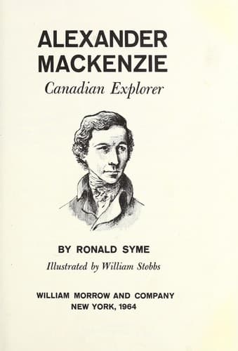 Tapa de Alexander Mackenzie, Canadian explorer
